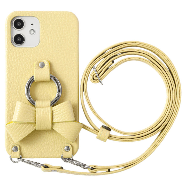 Genuine leather 32 colors Italian shrink leather ribbon smartphone ring & shoulder strap included back case Xperia series