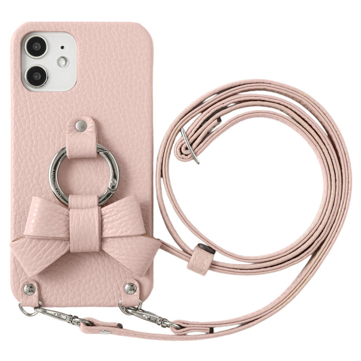 Cuir véritable 32 couleurs cuir italien grainé avec anneau smartphone ruban et bandoulière étui arrière série Galaxy