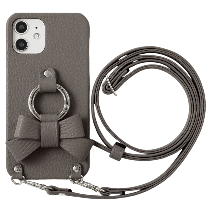 Genuine leather 32 colors Italian shrink leather ribbon smartphone ring & shoulder strap included back case Xperia series