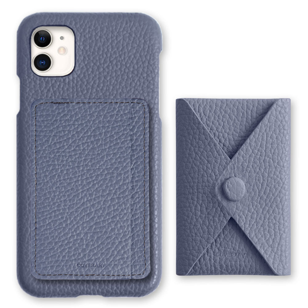 Genuine leather 32 colors Italian shrink leather selectable 3-piece set with card storage pocket back case Galaxy series