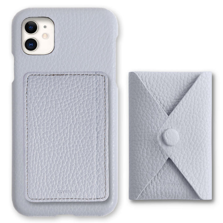 Cuir véritable 32 couleurs Cuir italien grainé Ensemble de 3 pièces au choix Avec rangement pour cartes et poche Coque arrière Série Xperia