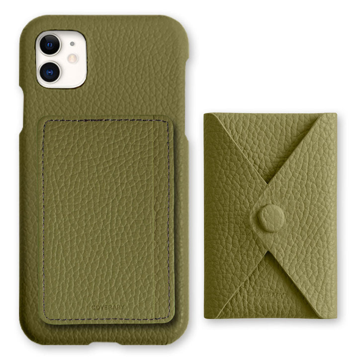 Genuine leather 32 colors Italian shrink leather selectable 3-piece set with card storage pocket back case AQUOS series