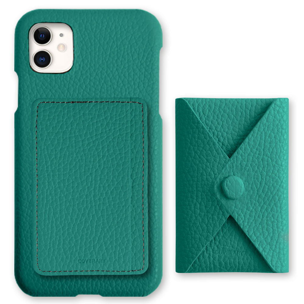 Genuine leather 32 colors Italian shrink leather selectable 3-piece set with card storage pocket back case Galaxy series