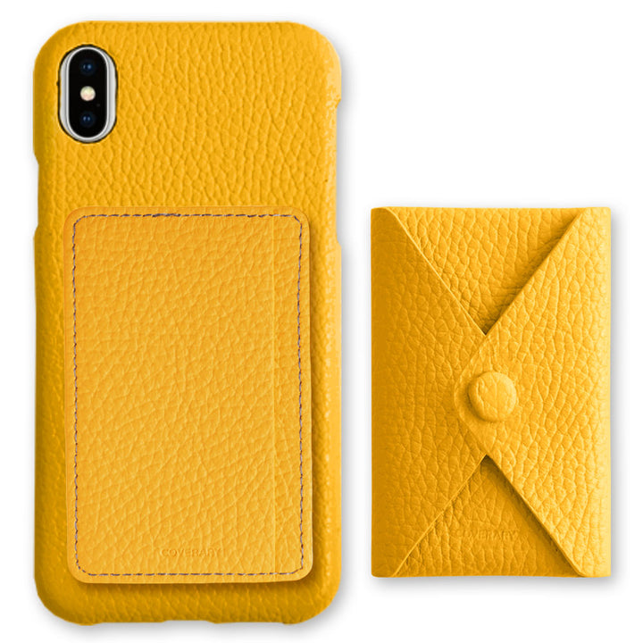 Genuine leather 32 colors Italian shrink leather selectable 3-piece set with card storage pocket back case AQUOS series