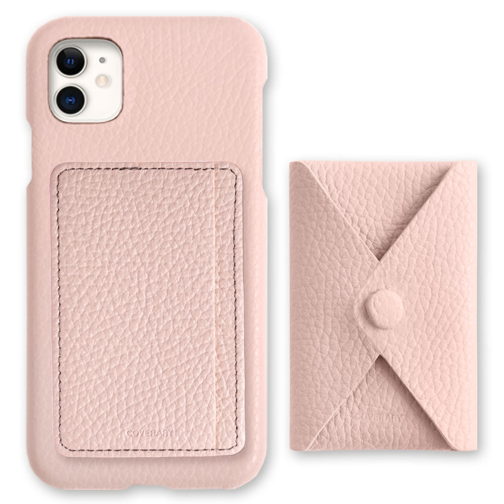 Cuir véritable 32 couleurs Cuir italien grainé Ensemble de 3 pièces au choix Avec rangement pour cartes et poche Coque arrière Série Xperia