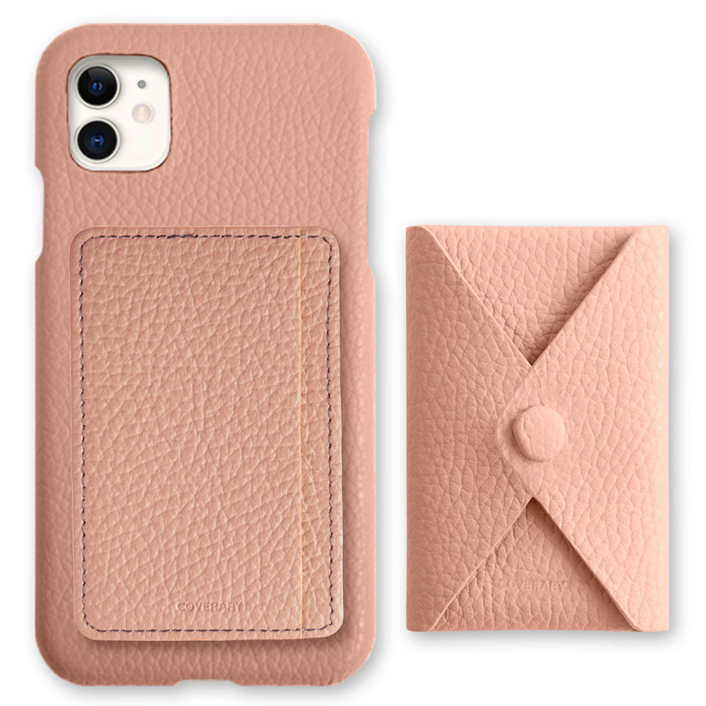 Cuir véritable 32 couleurs Cuir italien grainé Ensemble de 3 pièces au choix Avec rangement pour cartes et poche Coque arrière Série Xperia