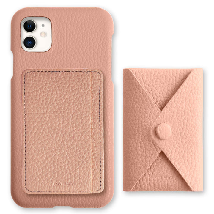 Cuir véritable 32 couleurs Cuir italien grainé Ensemble de 3 pièces au choix Avec rangement pour cartes et poche Coque arrière Série Xperia