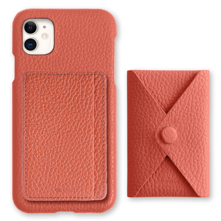Genuine leather 32 colors Italian shrink leather selectable 3-piece set with card storage pocket back case AQUOS series