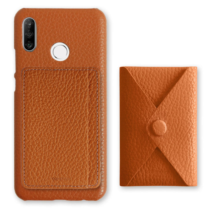 Genuine leather 32 colors Italian shrink leather selectable 3-piece set with card storage pocket back case AQUOS series
