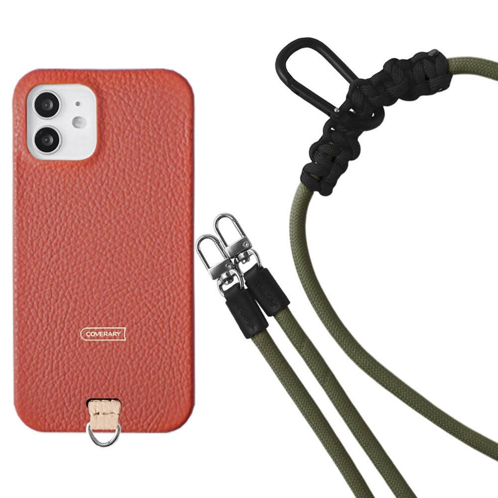 Genuine leather 32 colors Italian shrink leather holder set & 8mm rope shoulder strap included back case Google Pixel series
