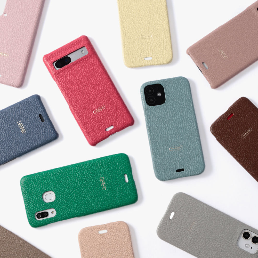 Genuine leather 32 colors Italian shrink leather holder with hole back case AQUOS series