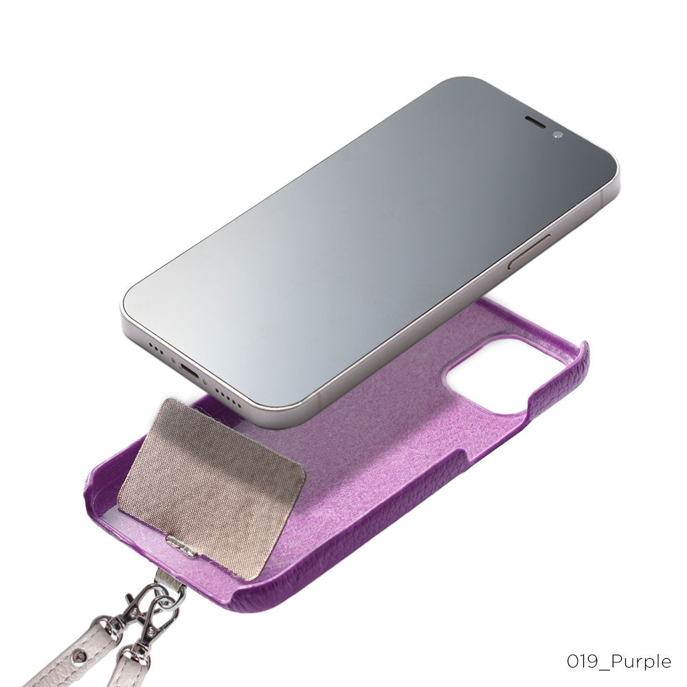 Genuine leather 32 colors Italian shrink leather holder with hole back case AQUOS series