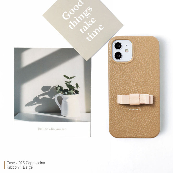 Cuir véritable 32 couleurs cuir italien grainé simple mini ruban déco coque arrière série AQUOS