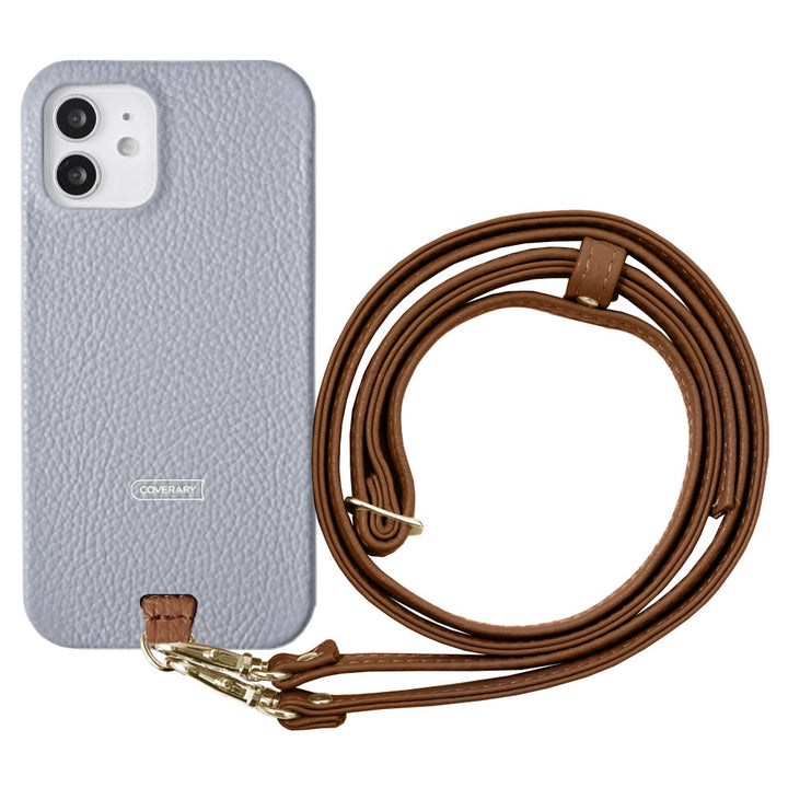 Genuine leather 32 colors Italian shrink leather holder set & shoulder strap included back case