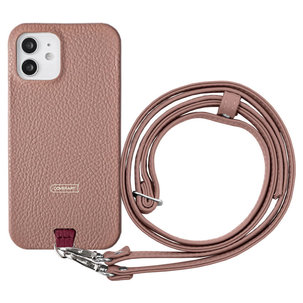 Genuine leather 32 colors Italian shrink leather holder set & shoulder strap included back case AQUOS series