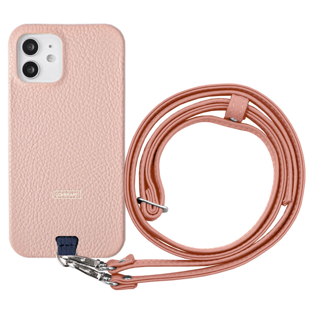 Genuine leather 32 colors Italian shrink leather holder set & shoulder strap included back case