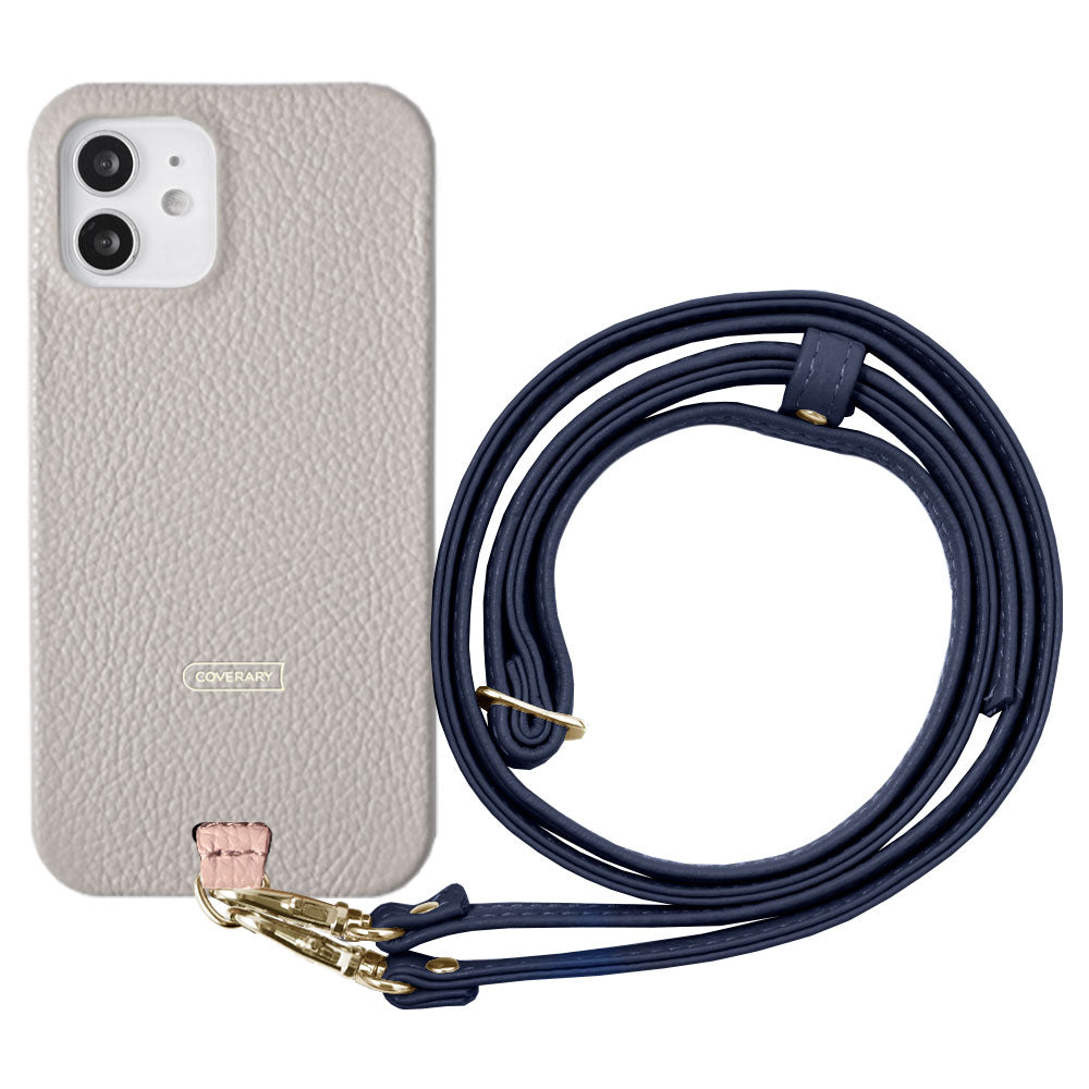 Genuine leather 32 colors Italian shrink leather holder set & shoulder strap included back case AQUOS series