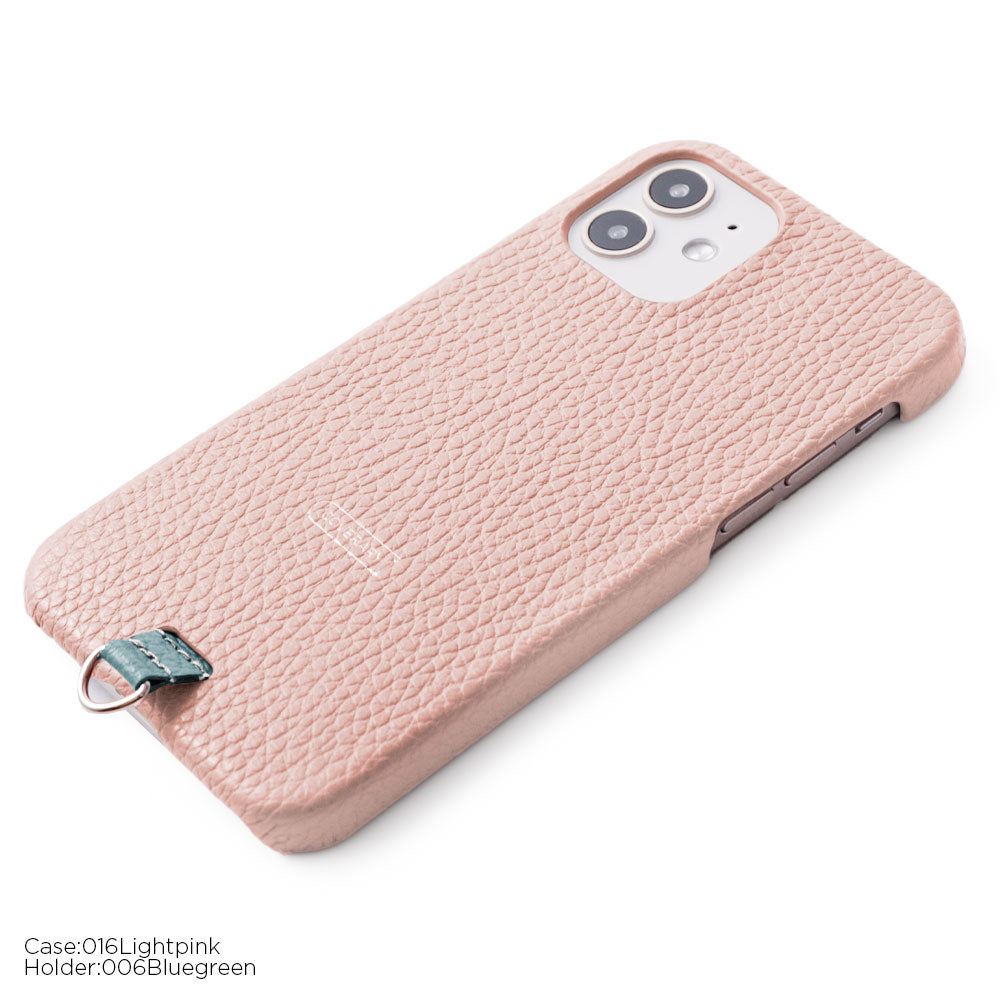 Ensemble porte-cartes en cuir italien grainé 32 couleurs avec sangle d'épaule et coque arrière pour la série Xperia