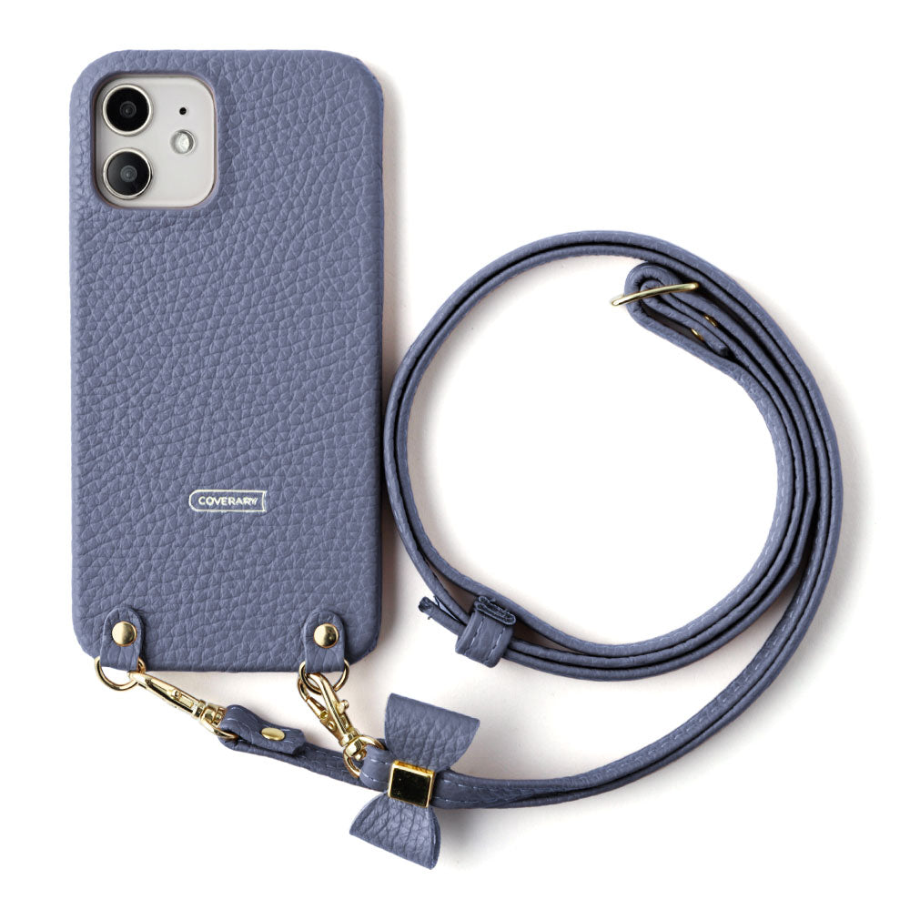 本革 32色 イタリアンシュリンクレザー 選べるリボンデコ ショルダーストラップ付き 背面ケース AQUOSシリーズ