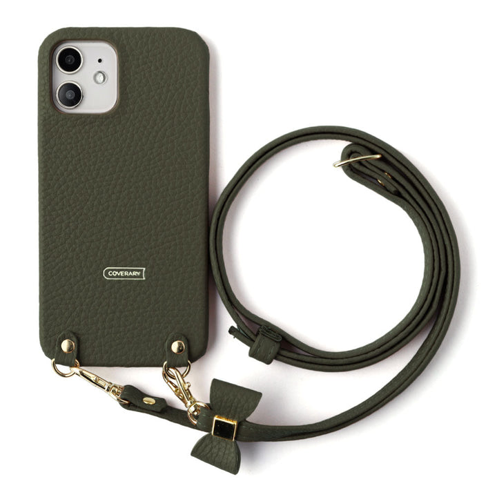 本革 32色 イタリアンシュリンクレザー 選べるリボンデコ ショルダーストラップ付き 背面ケース AQUOSシリーズ