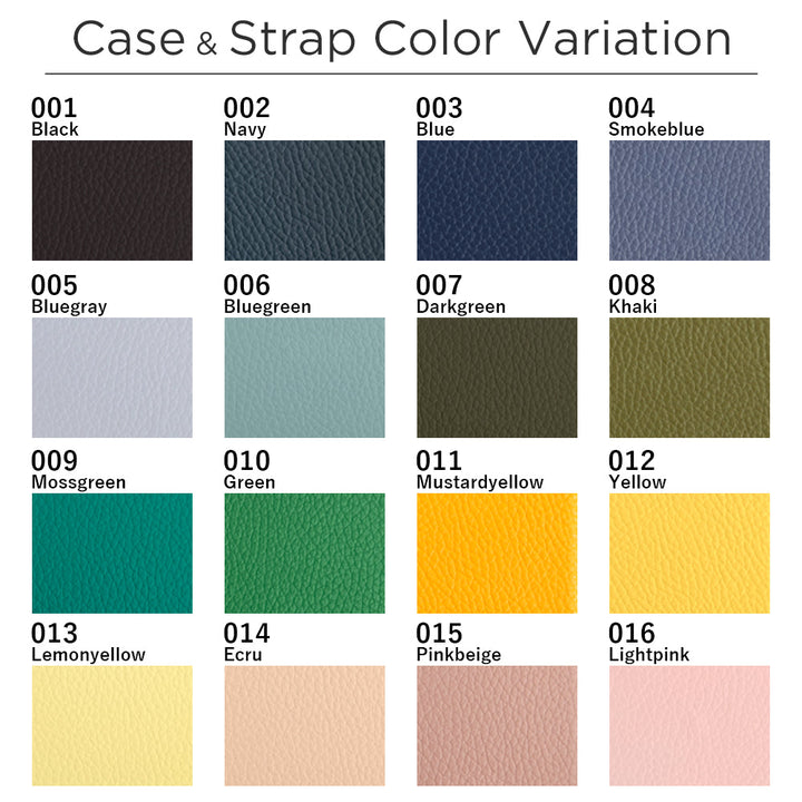 Genuine leather 32 colors Italian shrink leather scallop card case & shoulder strap included back case AQUOS series