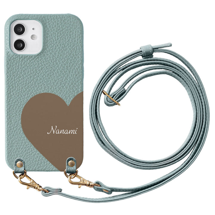 Genuine Leather 32 Colors Italian Shrink Leather Motif Cut Leather Printed Name With Shoulder Strap Back Case Xperia Series