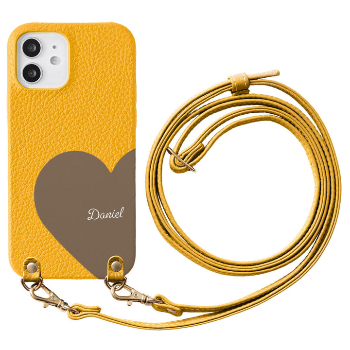 Genuine Leather 32 Colors Italian Shrink Leather Motif Cut Leather Printed Name With Shoulder Strap Back Case Xperia Series