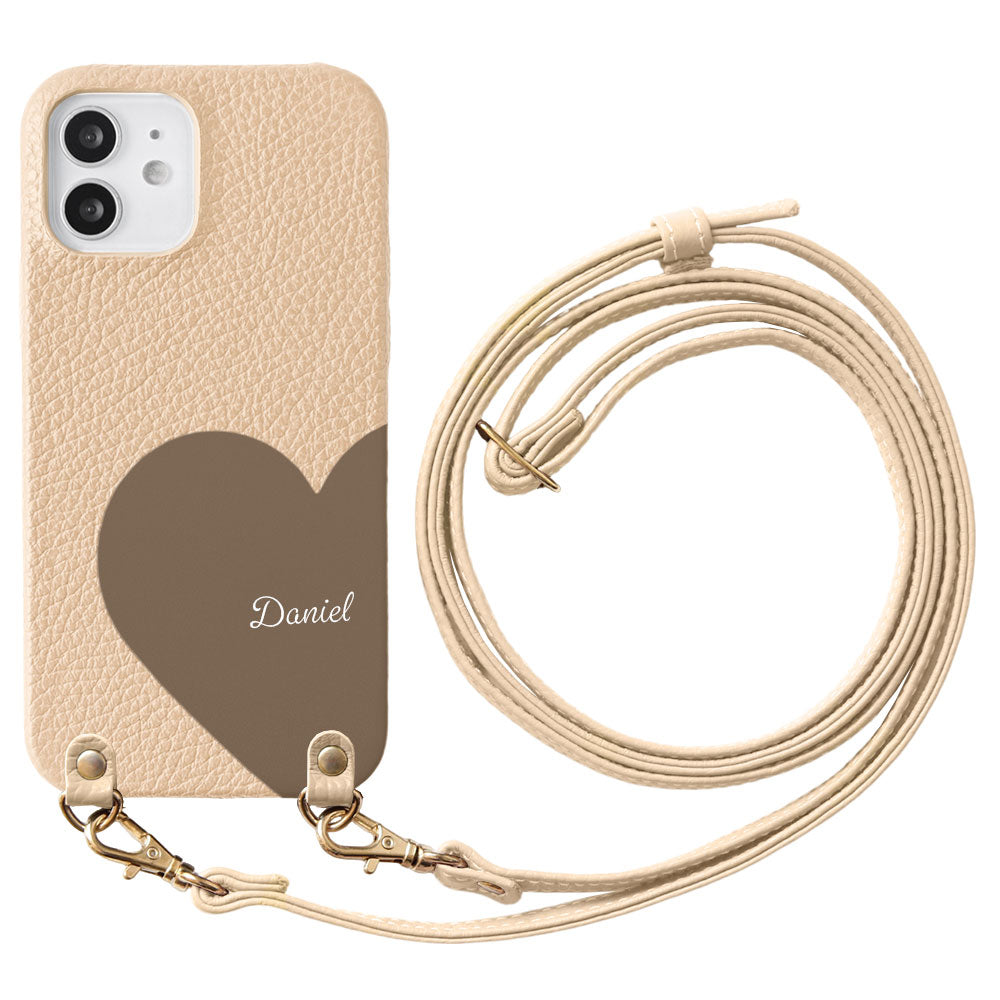 Genuine Leather 32 Colors Italian Shrink Leather Motif Cut Leather Printed Name With Shoulder Strap Back Case Xperia Series