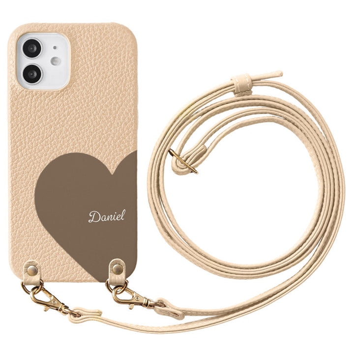 Genuine Leather 32 Colors Italian Shrink Leather Motif Cut Leather Printed Name With Shoulder Strap Back Case Xperia Series