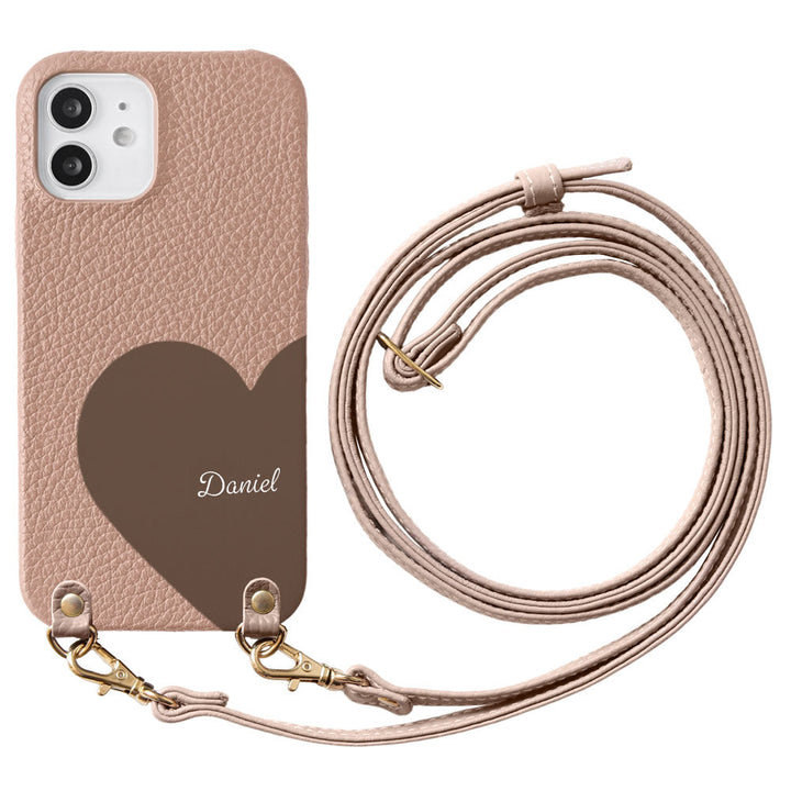 Genuine Leather 32 Colors Italian Shrink Leather Motif Cut Leather Printed Name With Shoulder Strap Back Case Xperia Series