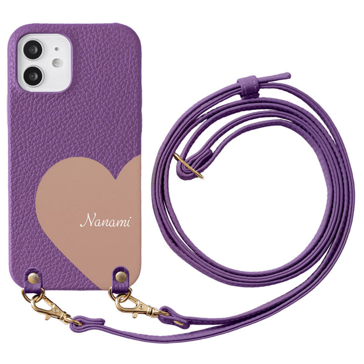 Genuine Leather 32 Colors Italian Shrink Leather Motif Cut Leather Printed Name With Shoulder Strap Back Case Xperia Series