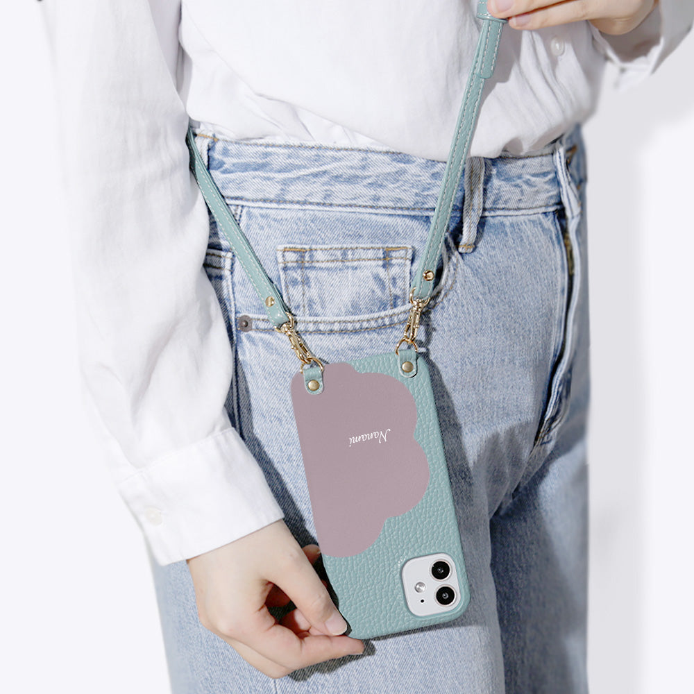 Genuine Leather 32 Colors Italian Shrink Leather Motif Cut Leather Printed Name With Shoulder Strap Back Case Xperia Series