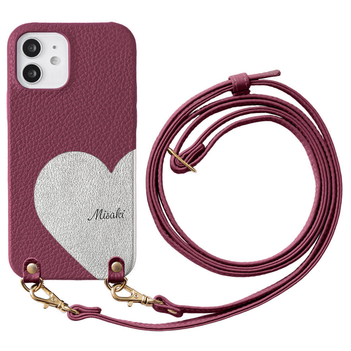 Genuine Leather 32 Colors Italian Shrink Leather Motif Cut Leather Printed Name With Shoulder Strap Back Case Xperia Series