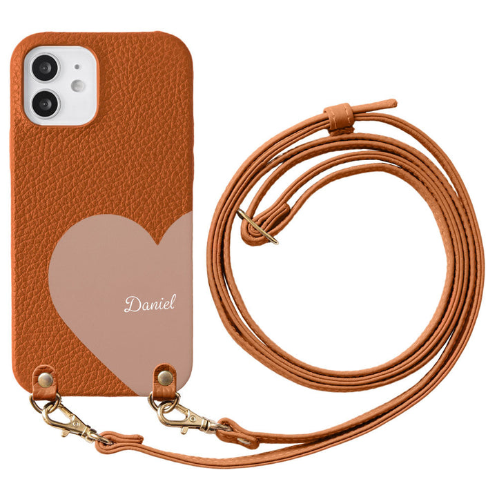 Genuine Leather 32 Colors Italian Shrink Leather Motif Cut Leather Printed Name With Shoulder Strap Back Case Xperia Series