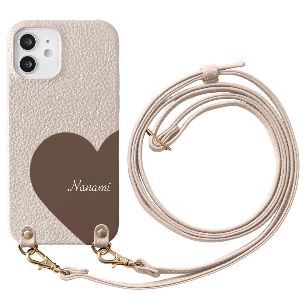 Genuine Leather 32 Colors Italian Shrink Leather Motif Cut Leather Printed Name With Shoulder Strap Back Case Xperia Series