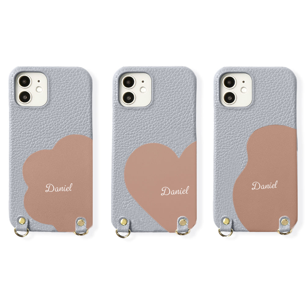 Genuine Leather 32 Colors Italian Shrink Leather Motif Cut Leather Printed Name With Shoulder Strap Back Case Xperia Series