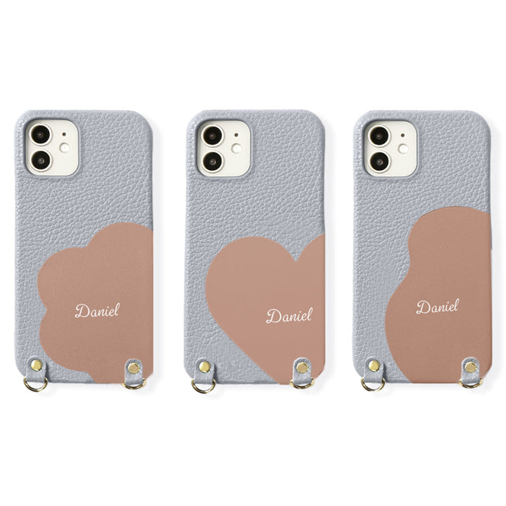 Genuine Leather 32 Colors Italian Shrink Leather Motif Cut Leather Printed Name With Shoulder Strap Back Case Xperia Series