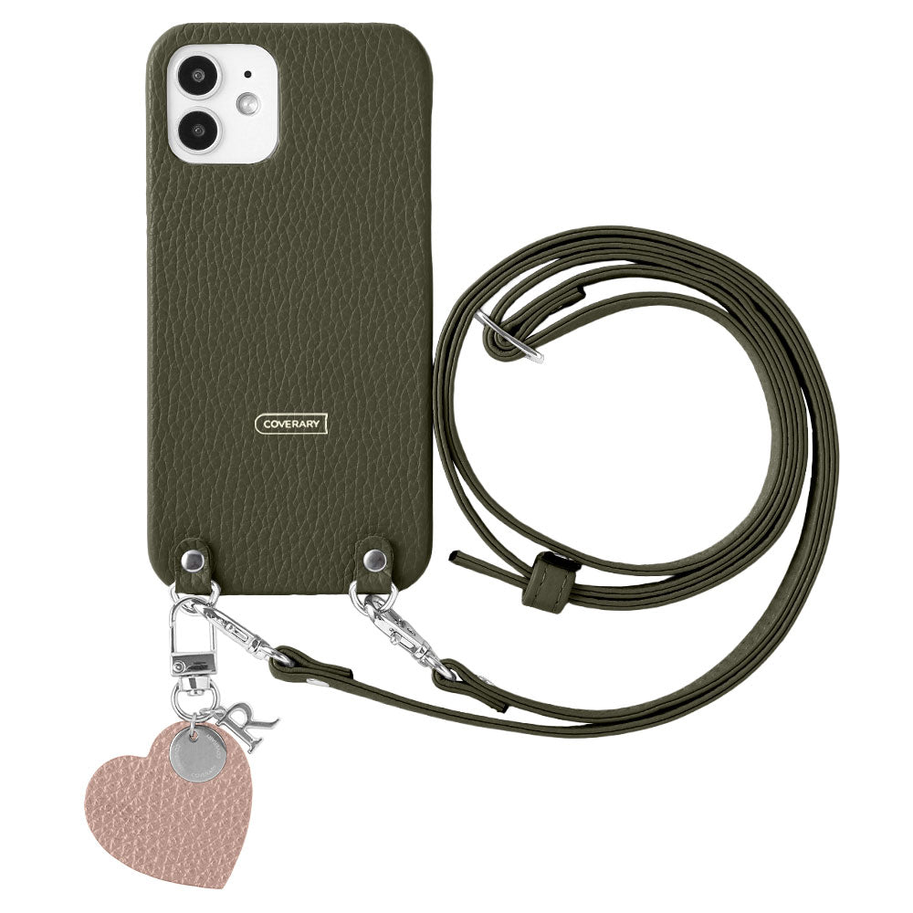 Cuir véritable 32 couleurs cuir italien grainé avec bandoulière breloque initiale motif coque arrière série Google Pixel