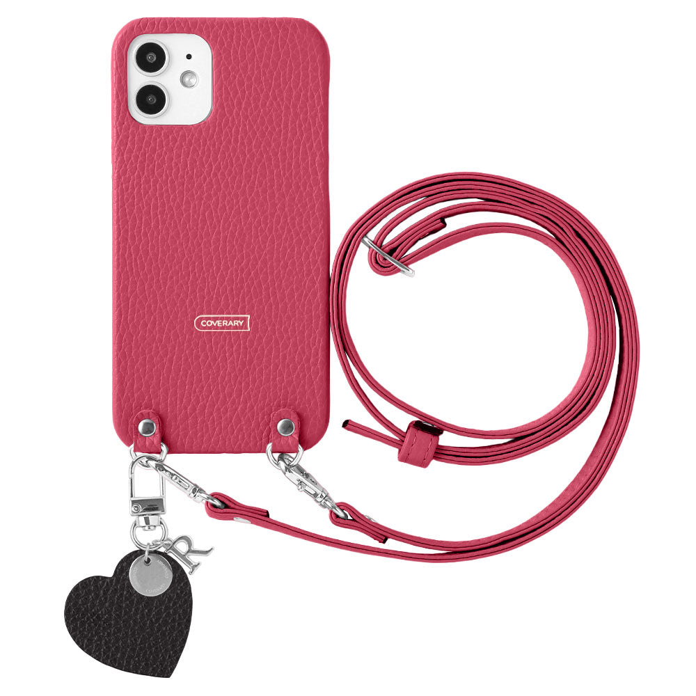 Cuir véritable 32 couleurs cuir italien grainé avec bandoulière breloque initiale motif coque arrière série Google Pixel