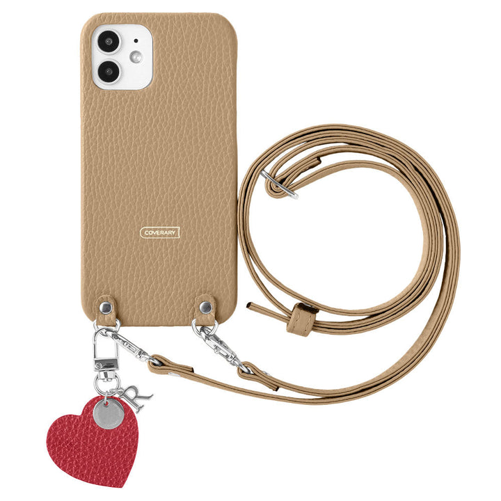 Cuir véritable 32 couleurs cuir italien grainé avec bandoulière breloque initiale motif coque arrière série Google Pixel