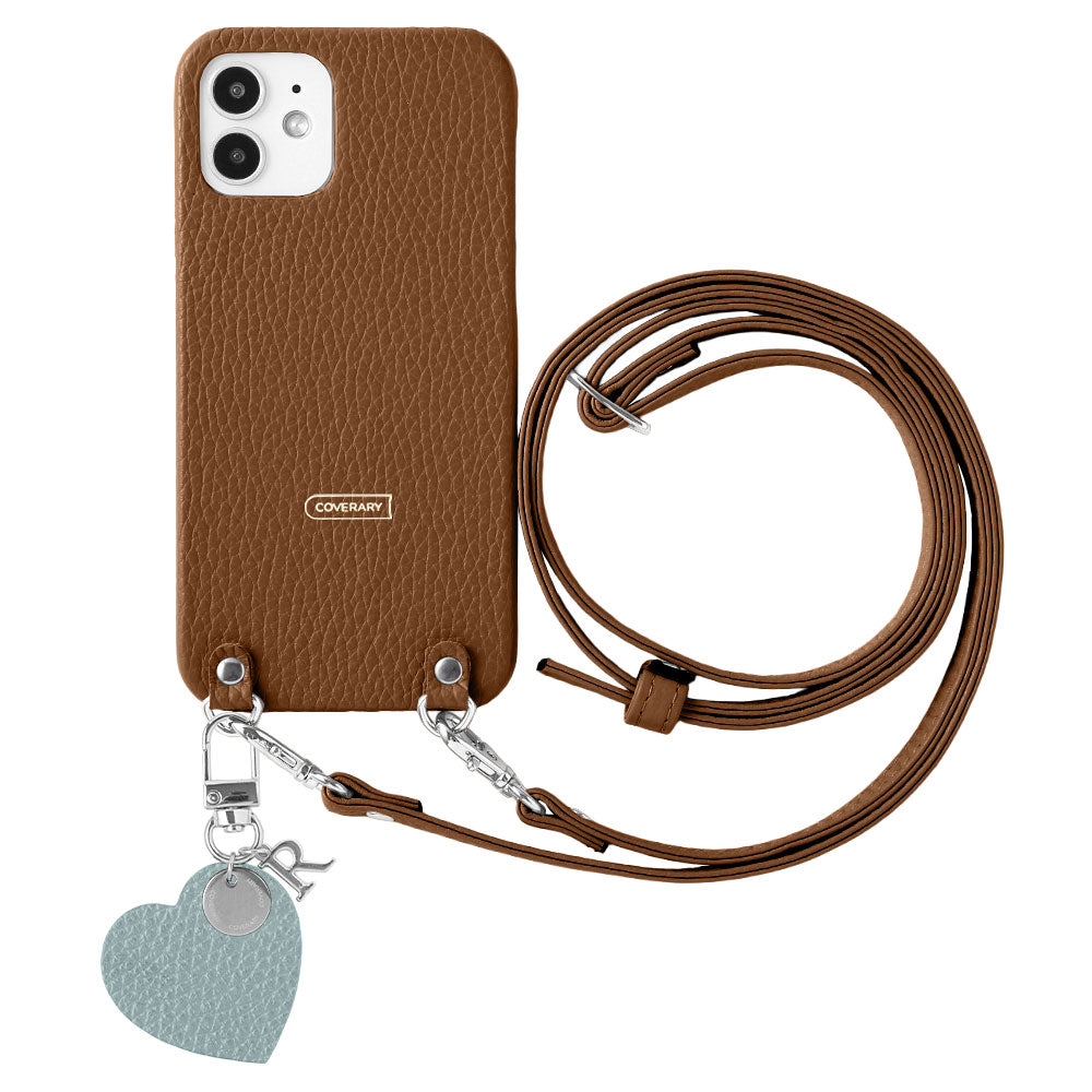 Cuir véritable 32 couleurs cuir italien grainé avec bandoulière breloque initiale motif coque arrière série Google Pixel