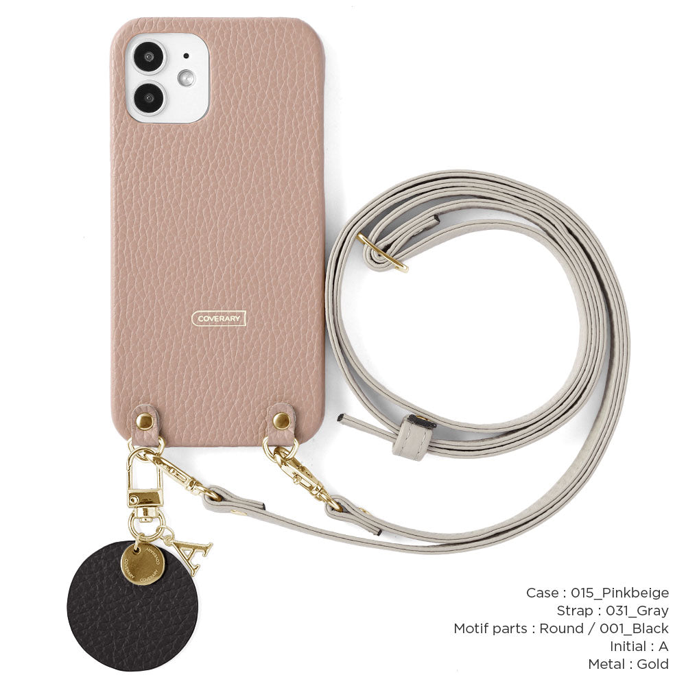 Cuir véritable 32 couleurs cuir italien grainé avec bandoulière breloque initiale motif coque arrière série Google Pixel