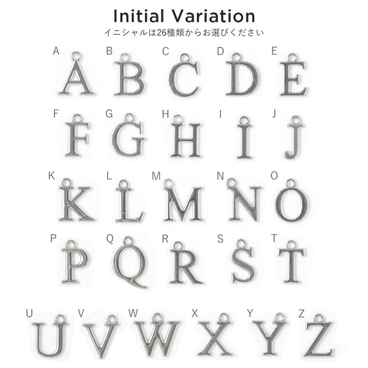 Cuir véritable 32 couleurs Cuir italien grainé avec bandoulière Charm initial motif Étui arrière