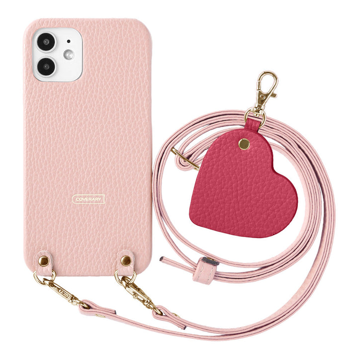 Genuine Leather 32 Colors Italian Shrink Leather Motif Mirror Charm with Shoulder Strap Back Case for Xperia Series