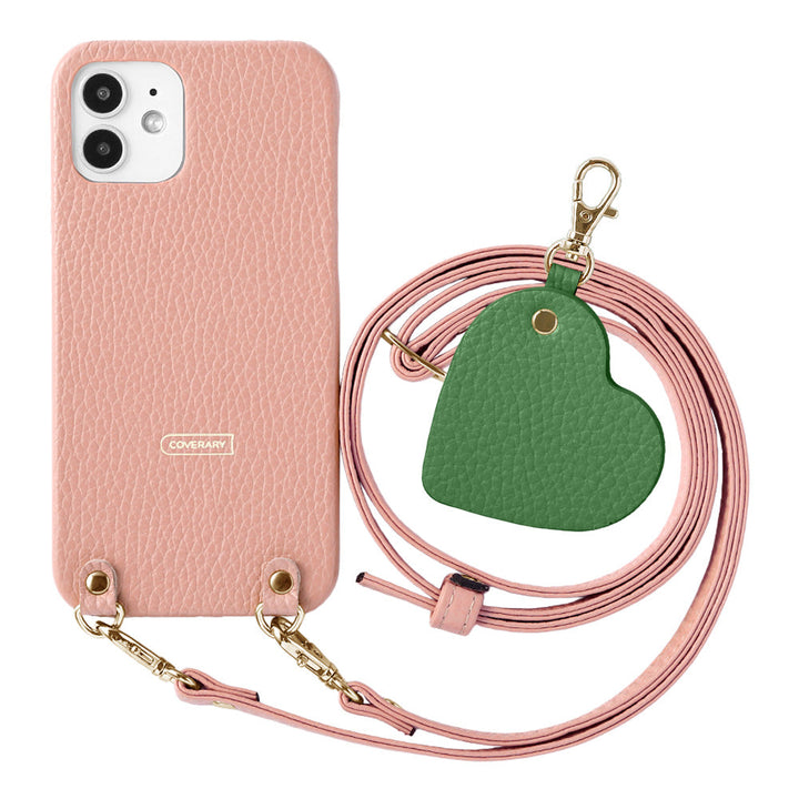 Genuine Leather 32 Colors Italian Shrink Leather Motif Mirror Charm with Shoulder Strap Back Case for Xperia Series