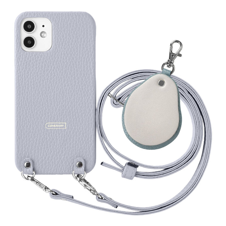 Cuir véritable 32 couleurs cuir italien grainé avec bandoulière en cuir accessoire en matériaux contrastés charme miroir coque arrière série Google Pixel