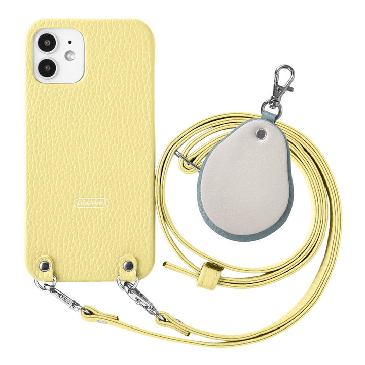 Cuir véritable 32 couleurs cuir italien grainé avec bandoulière en cuir accessoire en matériaux contrastés charme miroir coque arrière série Google Pixel