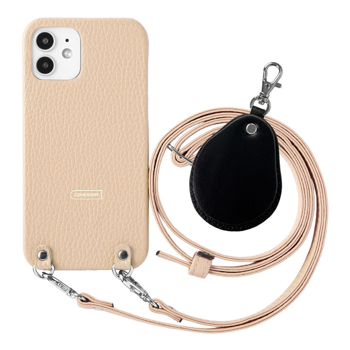 Cuir véritable 32 couleurs cuir italien grainé avec bandoulière en cuir accessoire en matériaux contrastés charme miroir coque arrière série Google Pixel