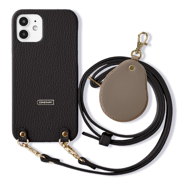 Cuir véritable 32 couleurs cuir italien grainé avec bandoulière en cuir accessoire en matériaux contrastés charme miroir coque arrière série Google Pixel