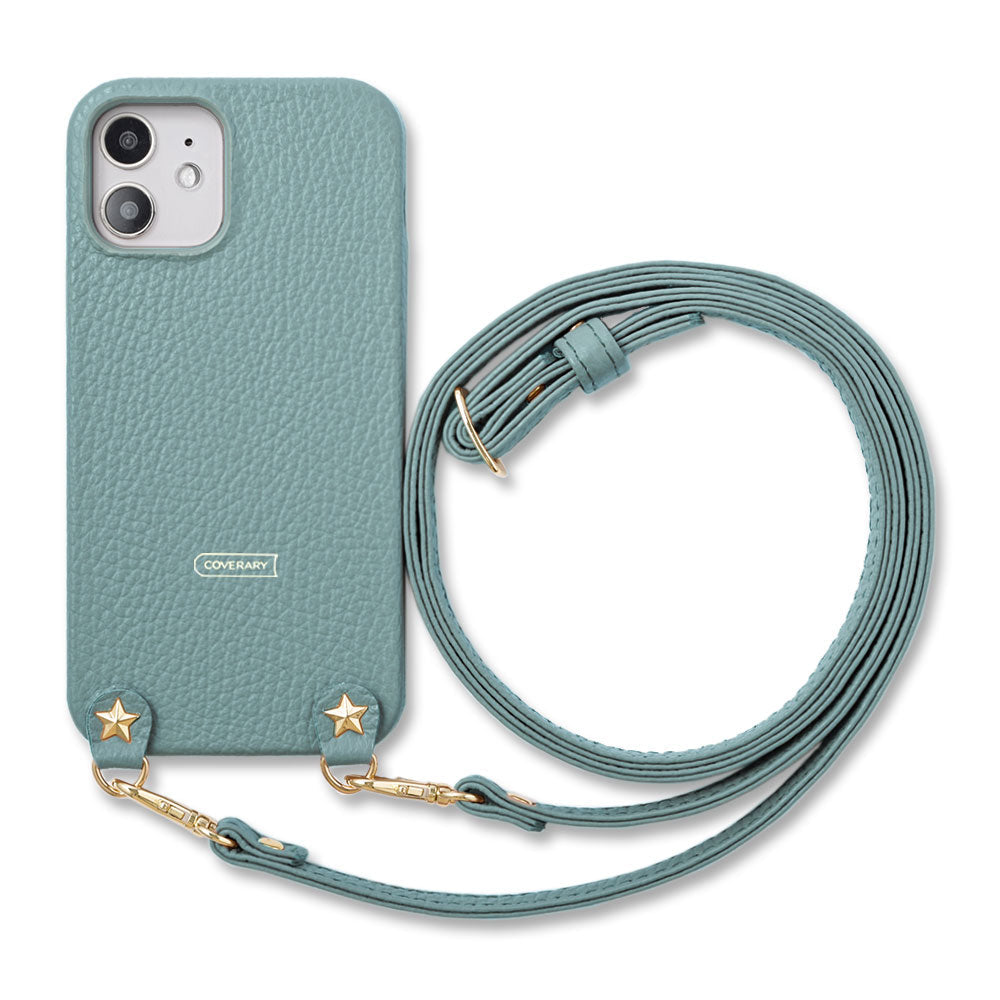 Genuine leather 32 colors Italian shrink leather star studs with shoulder strap back case for Google Pixel series